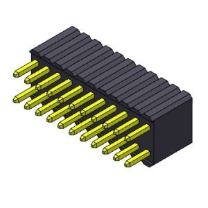 Female Header Connector 1.27mm Dual Row Straight Type 2*3PIN To 2*50PIN H=4.60mm