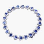 925 Sterling Silver Yellow Gold Plated Oval Cut Tanzanite Bracelet