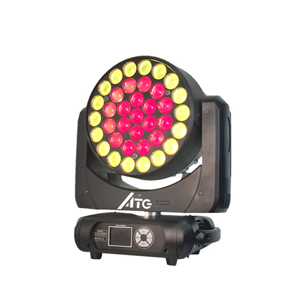 New Arrive 37*15W Moving Head LED Beam Light Perfect Zoom Wash Color Mixed Dj Wash Stage Lights RGBW 4in1