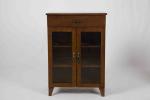 Medium Office Storage Cabinets Two Adjustable Shelves , Brown Storage Cabinet