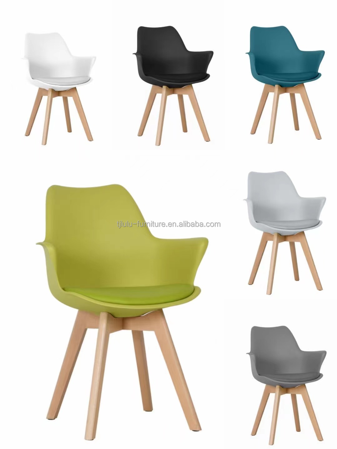 Durable Nordic Colorful Modern Plastic Designed Dining Chair General Home Furniture OEM Acceped OEM