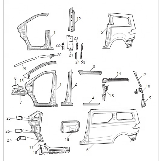 C00000000 Auto Parts Spare Parts for Maxus V80
