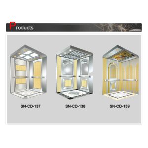 China Classic Elevator Cabin Decoration Stainless Steel Frame With Hairline Side Panel on sale