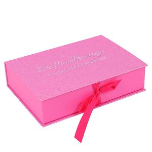China Magnetic Folding Hair Extension Packaging Boxes Fashionable With Silk Satin factory