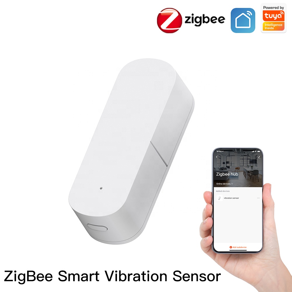 Zigbee Vibration Sensor, APP monitor, security alarm Real-time detection of object vibration changes