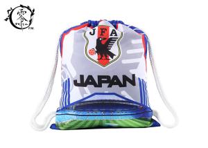 China Japan Football National Backpack String Bag , Printed Athletic Pull String Bag factory