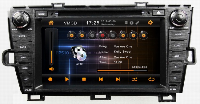 Car multimedia player for Toyota Prius 2009-2013 (Left) with car radio bluetooth iPod OCB-8004L