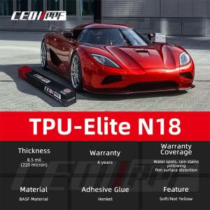 China Manufacturer TPU PPF TPU-Elite N18 Paint Protection Film Anti-Scratch Proof Vinyl Wrap With 3 Layers factory