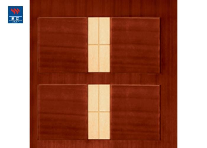 Hotel Entry Soundproof 60 Minutes UL Listed PVC Double Door Fire Rated Wood Doors