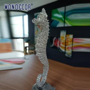 China Abstract Hollow Seahorse Casting Stainless Steel Sculpture Smooth Texture factory