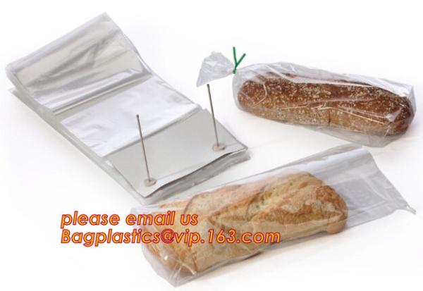 Bakery use FDA approved food grade custom logo clear 30microns wicketted pe bags