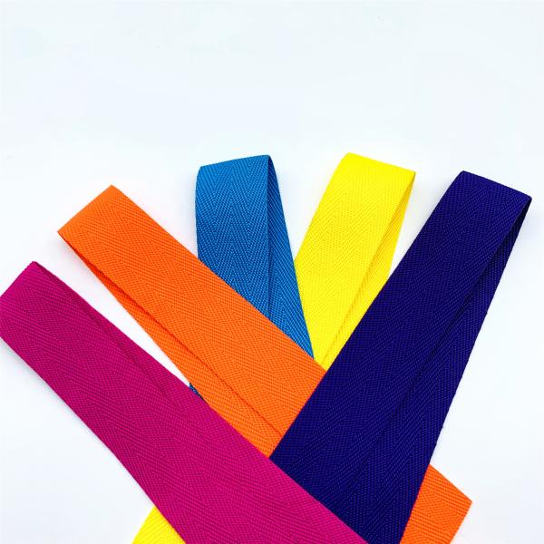 Free samples colorful knitted woven elastic band Herringbone Webbing Tape for clothing sewing