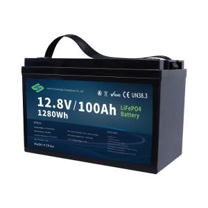 China Hertz 12100 Deep Cycle LiFePO4 Battery 12.8V 100Ah for Energy Storage, High Cycle Life, IP65 Waterproof factory