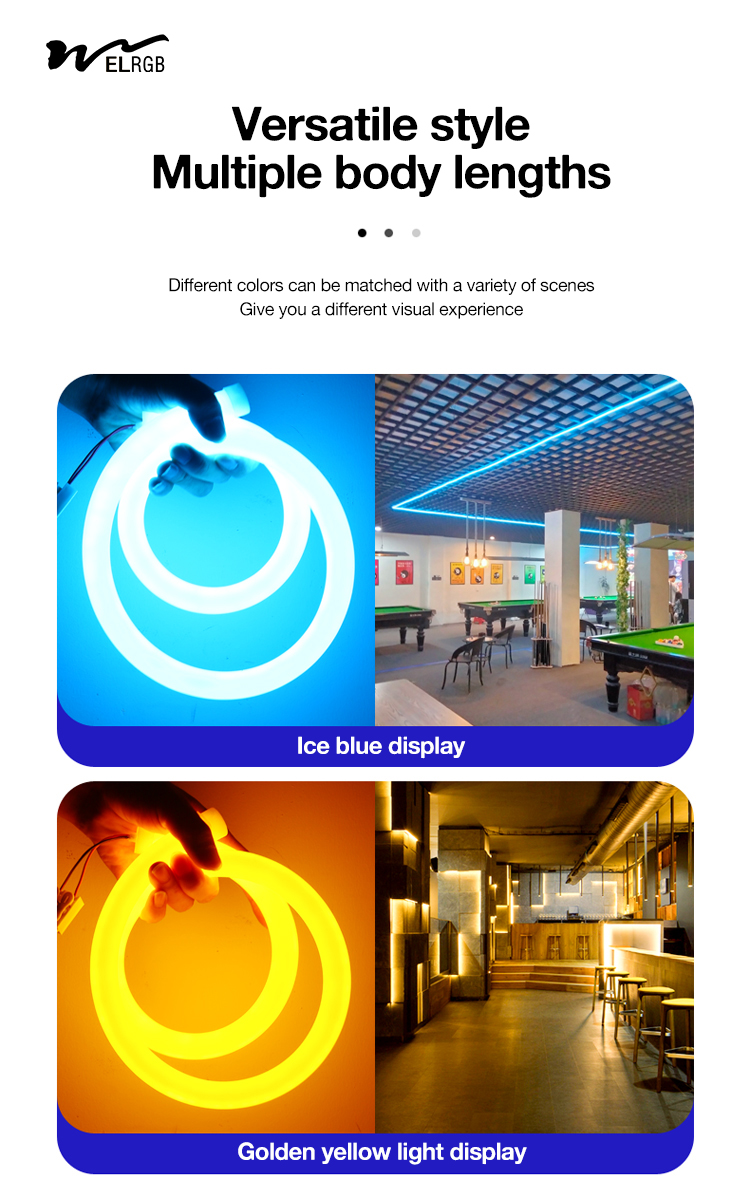 20m LED Light Strip 360° Full Body Silicone Tube Sleeve 16mm22mm for Home Decoration