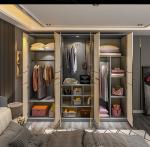 Luxury Led Light Walking Clothes Organizer Closet Storage Cabinet Wardrobe With