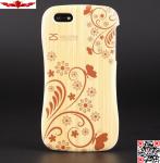 New Fashion Design 3D Printing Flowers Aluminum Bumper Cover Case For Iphone 5
