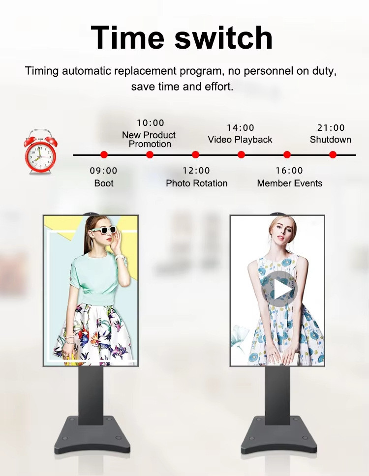 Shop 55 65 Inch 3000 Nit High Brightness Monitors Hanging Advertising Digital Signage Facing Window Lcd Screen Display