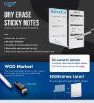 8.5x11 Inch Dry Erase Self Adhesive Whiteboard Sheets PVC WGO Tape Strips