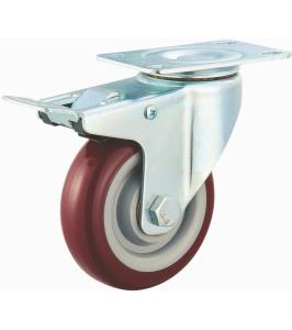 China 4 inch PVC locking wheels factory