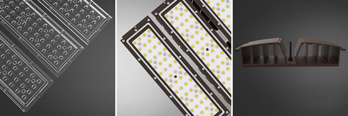 120- 1200W Outdoor LED Flood Lights Ultra Bright 165LPW 192000Lm Aluminum Alloy