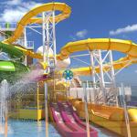 Water Park Swimming Pool Colorful Water Slide Playground