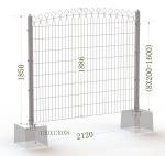 Decorative Metal Arched Wire Mesh Fence,Decorative Powder Coated Arched Top