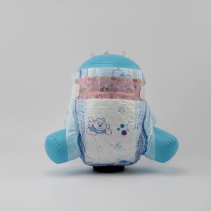 China Ultra Thin 3D prevention leakage Disposable Baby Diapers with Green Blue ADL factory