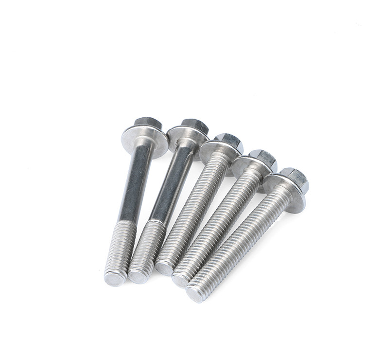 A2-70 Stainless Steel Hex Flange Bolts Stainless Steel Flange Hex Head Screws Stainless Steel Flange Bolts