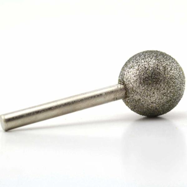 10-50 Mm Dia Diamond Mounted Points Spherical Head Diamond Grinding Bit Round