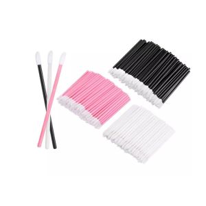China Black Plastic Makeup Lip Applicator Wands Disposable Lip Brush on sale