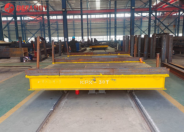 Warehouse Flatbed Electric Trolley For Mold Transfer
