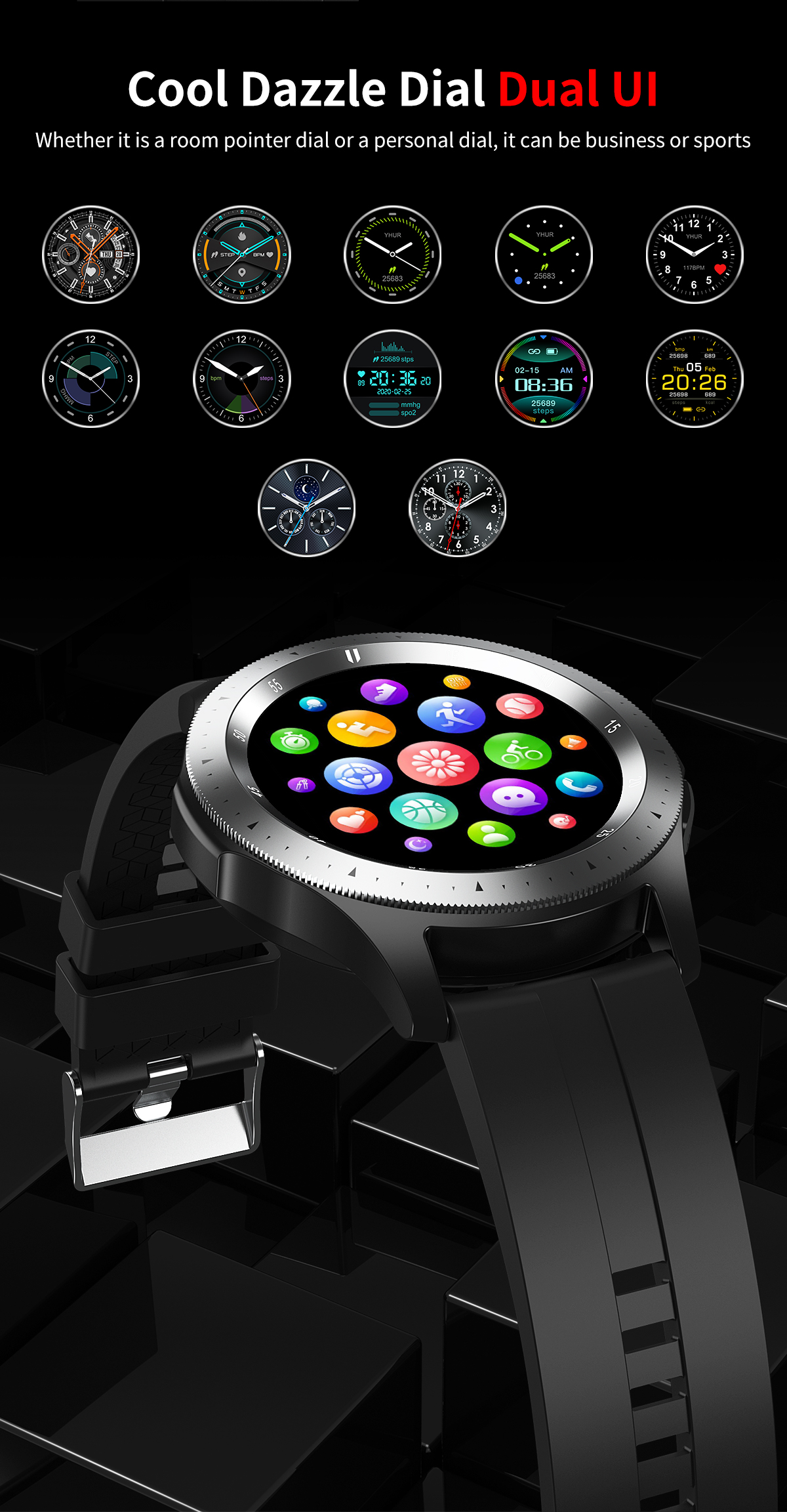 Amazon Top Seller Manufacturer Sports Fitness Men Women Waterproof Sports Smart Watch