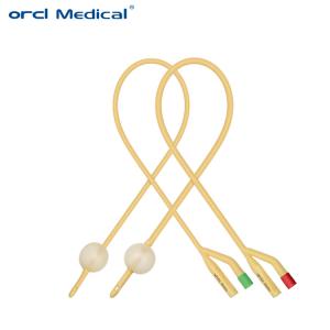 China Latex Intermittent Female Catheter , 3 Way Intermittent Urinary Catheter factory
