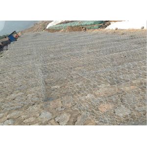 60*80mm Hexagonal Hole Gabion Wire Mesh Boxes Galvanized For River Embankment