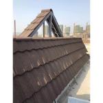 0.38mm AZ40 2.7kg/Pc Aluzinc Black Tiger Black White Shingle Stone Coated Roof