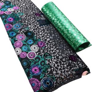 China Support 7 Days Sample Order Lead Time African Print Silk Viscose Velvet Fabric for Dress factory