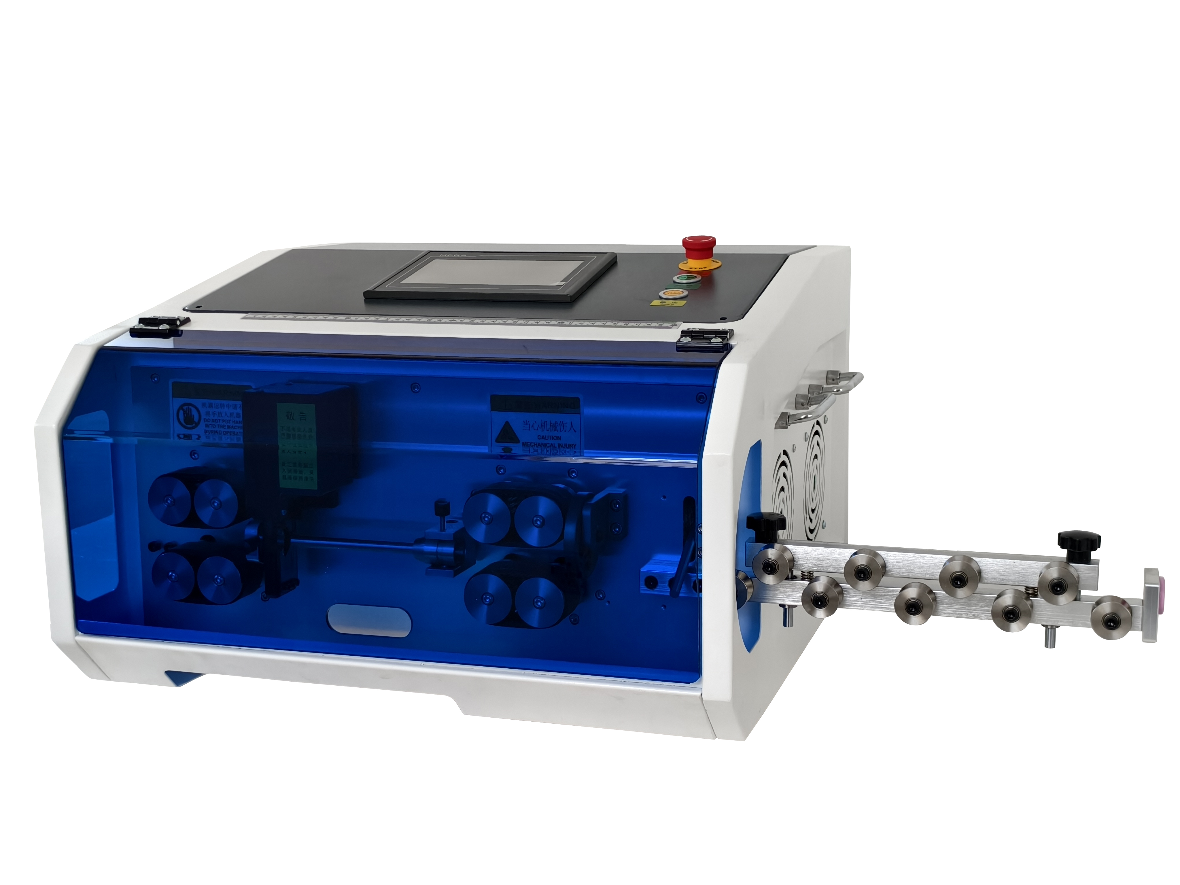 HQ 650W Multi-function Fully Automatic Cable Strip Machine Cable Max 35mm² Wire Stripping 8 Wheels Driving Factory Direct