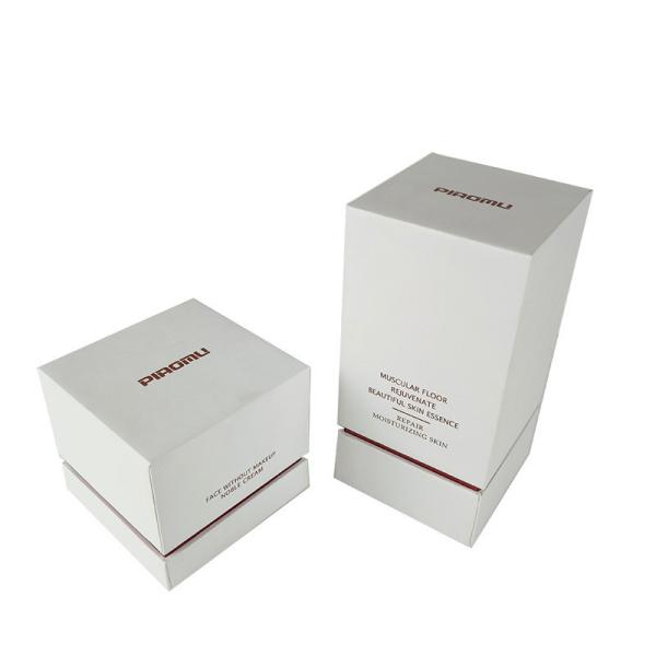 White Classical Perfume Packaging Box With Cardboard Holder