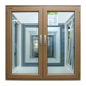 China Aluminum Windows Alloy Crank Handle Double Trade Casement Window With Burglar Proof factory