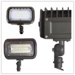 Bronze Shell 30 Watt LED Flood Light 180°Adjustable Slip Fitter Mount Type