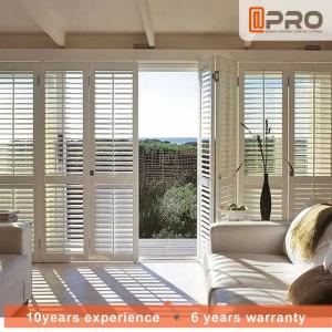China French Aluminium Louver Glass Shutter Windows Folding Shutter Motorized Window factory