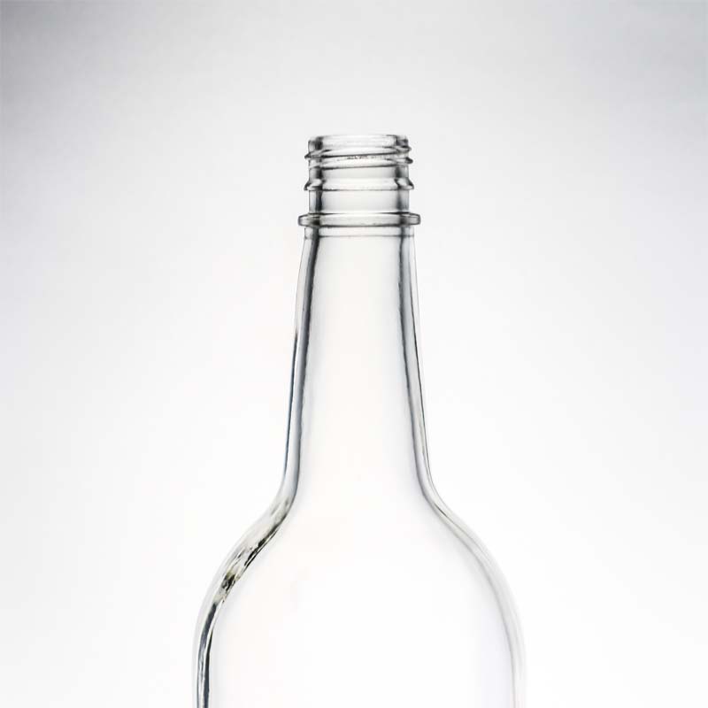 Surface Handling Decal Glass Bottle 1000ml Round Shaped Perfect for Gin Rum Champagne Liquor