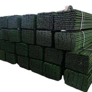 China Green Coated 12 Foot Metal Fence Posts for Fenc Thick Hot Dipped Galvanized Star Picket factory