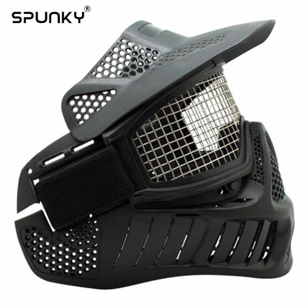 Airsoft Face Mask With Steel Wire Mesh , Military Tactical Mask For Archery
