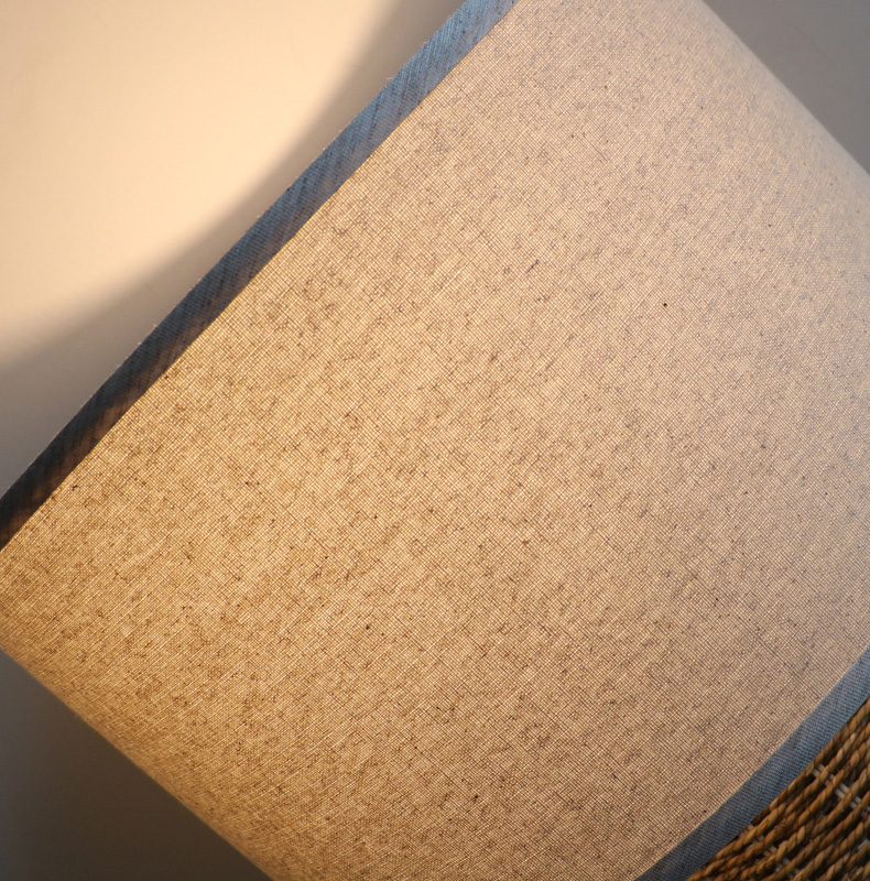 Sustainable Rattan Table Lamp , Durable Rattan Bedside Light Switch Control