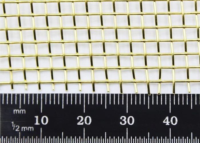 2.03mm Dia Brass Woven Wire Mesh / Brass Wire Cloth Plain Weave
