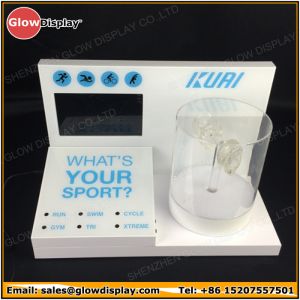 illuminated custom rotating acrylic headphone display stand earphone holder led