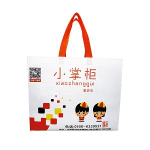 China Heat Transfer Non Woven Polypropylene Shopping Bags 77gsm Anti Pull factory