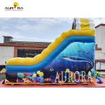 Blue Yellow Playground Inflatable Water Slide Rental For Parties And Events