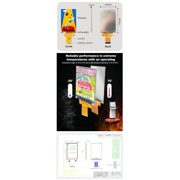 Polcd 3.95 inch LCD Screen 320x480 Color TFT Display LED backlight ILI9488 drive ic TFT LCD Module